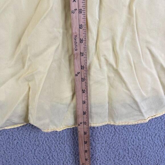 Soft Surroundings Tunic Blouse Womens Large Yellow Roll Tab Sleeve Button V-Neck - Picture 7 of 9